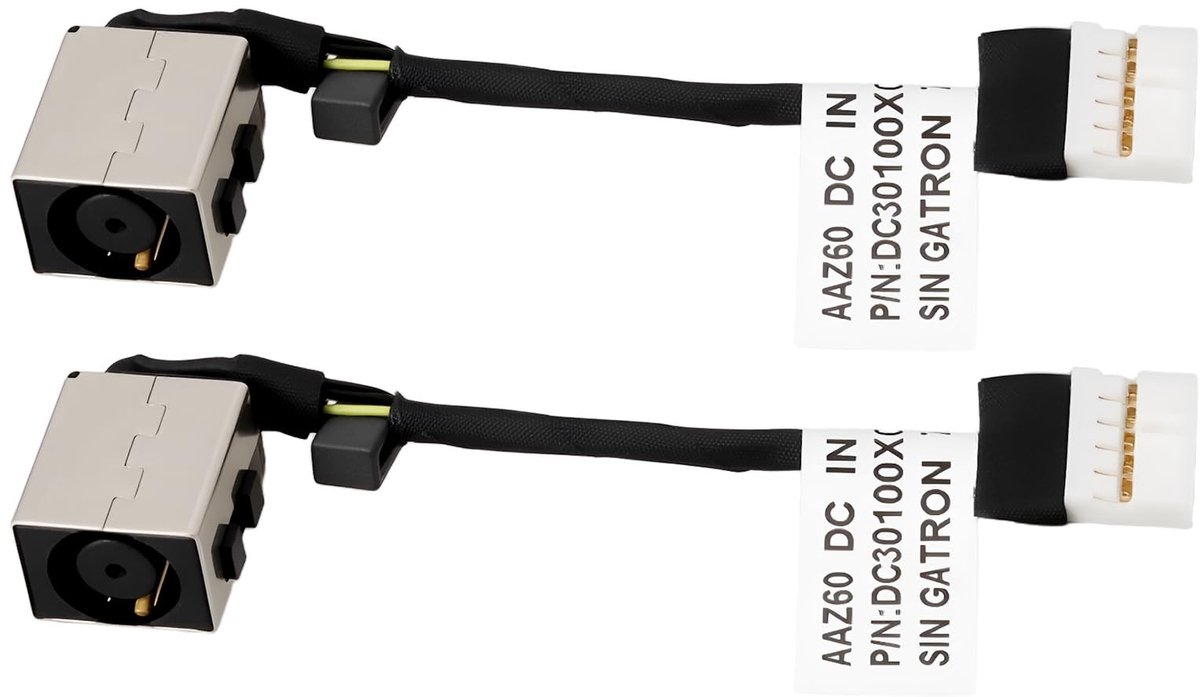 Allecto - DC Jack Kabel Oplaadpoort - 2x 5Pin DC30100X000 - voor DELL Latitude E7270 E7470 - opladen en gegevensoverdracht - hoogwaardige kabel - p...