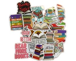 Stickers voor boekliefhebbers - Boeken stickers - Booklovers - 50 Stuks - Book Stickers - Books Teksten - LaptopStickers - Hippe stickers - CHPN