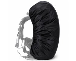 Somstyle Luxe Waterdichte Rugzak Hoes - Reflecterende Regenhoes - 40 t/m 50 Liter - Zwart - L