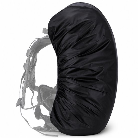 Somstyle Luxe Waterdichte Rugzak Hoes - Reflecterende Regenhoes Backpack - 30 t/m 40 Liter - Zwart - M