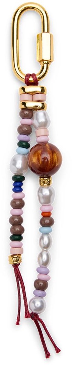 Manfield - Dames - Multicolor kralen bag charm - Maat 1