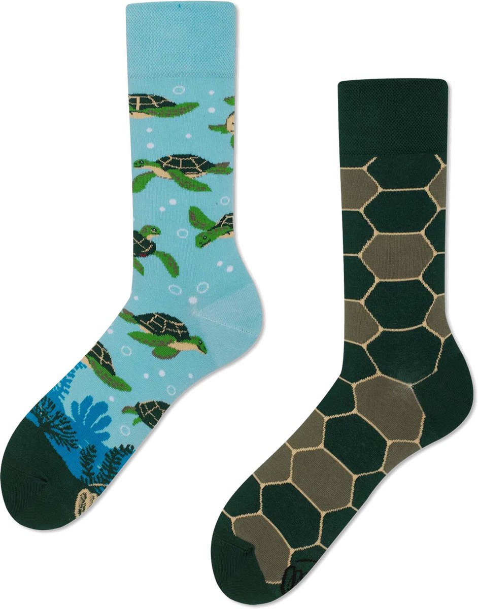 Many Mornings unisex sokken - Turtle Time - Unisex - Maat: 39 - 42