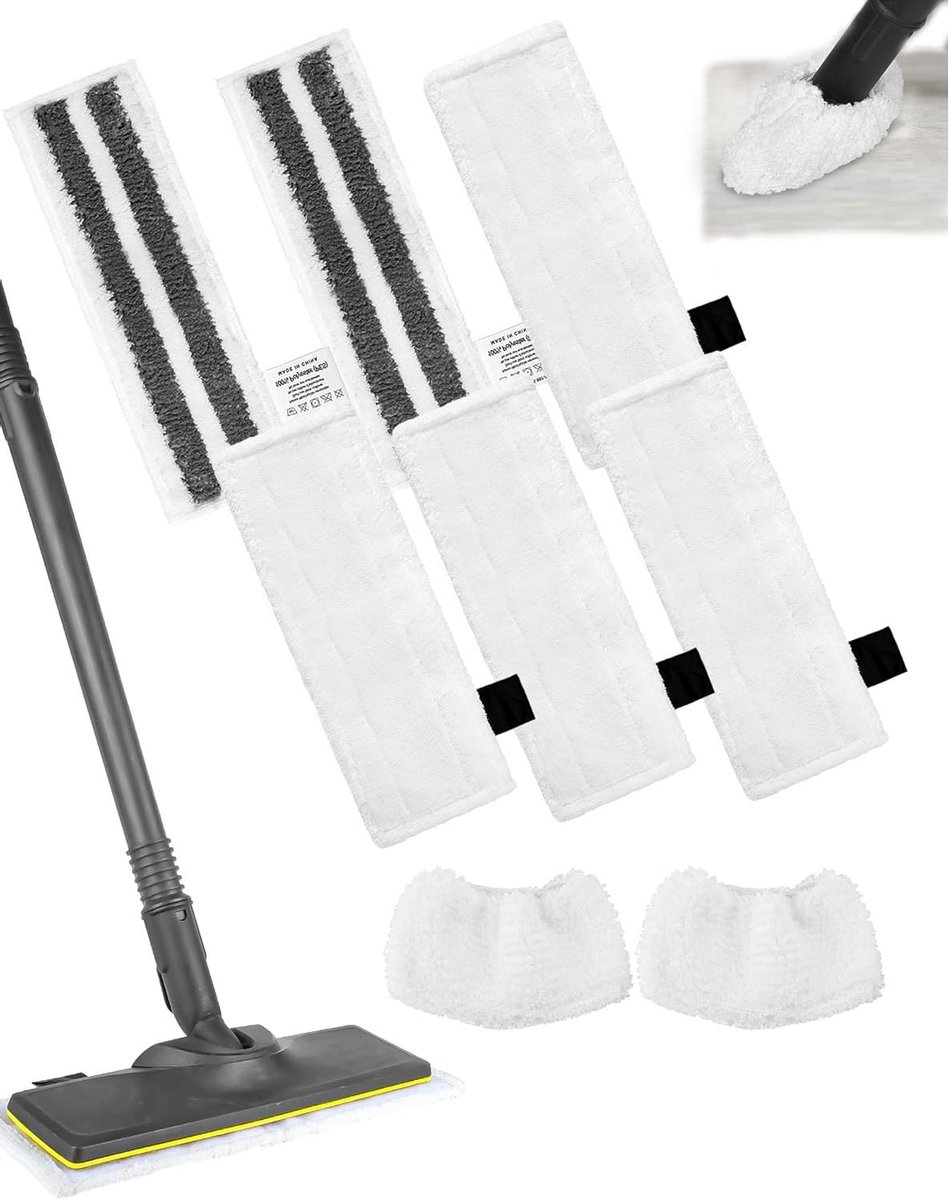 Reservedoeken - Stoomreiniger Doeken - Schoonmaken - Specifiek voor Kärcher - 8 stuks - Wit