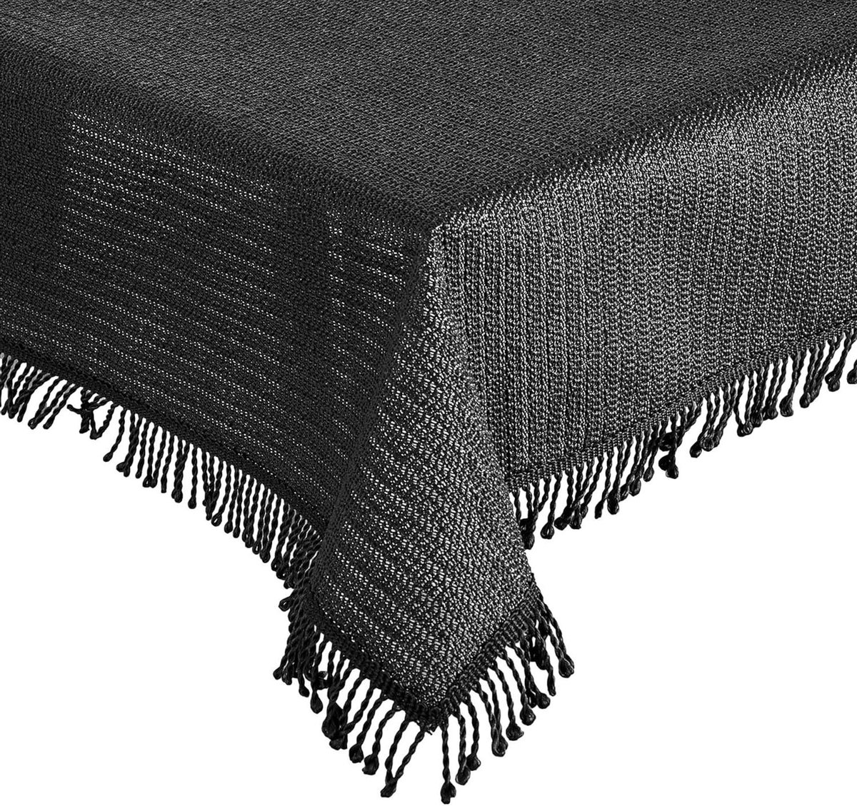 Tafelkleed Outdoor PVC - Terrastafelkleed Schuim - Bescherming Tafel - Antislip Weerbestendig - 110 x 140 cm - Zwart