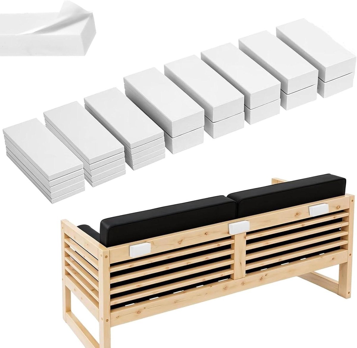 EVA Schuim Afstandhouders - Wandbuffers Meubelbescherming - Muren Beschermen - Zelfklevend Anti-Shake - 2 Maten 5 & 15 mm - Wit