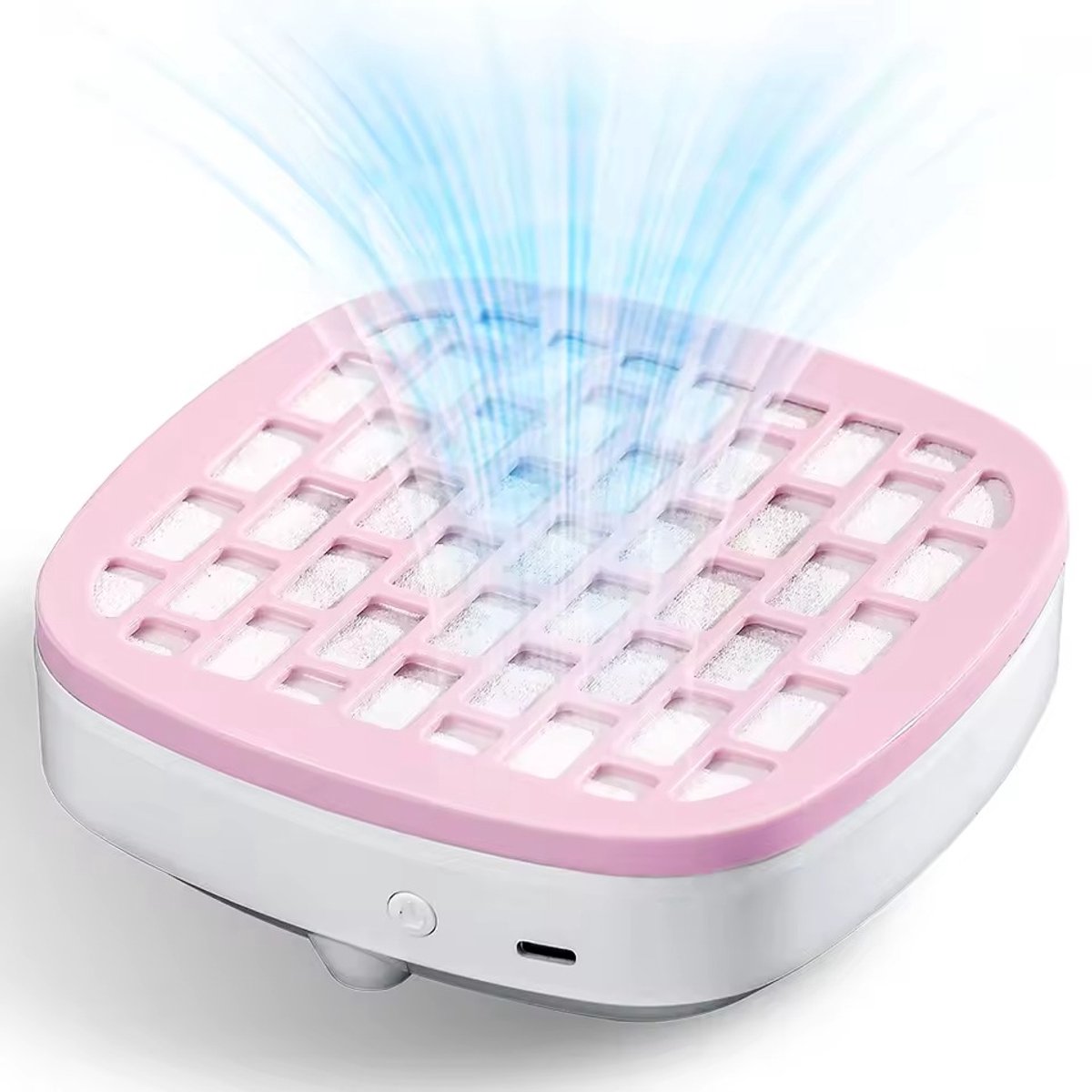 Nagelstofzuiger - Nail Dust Collector - Elektrische Nagelreiniger - Draagbare Nagelafzuiger - Manicure Stofafzuiger - Nagelstudio Accessoire - Nail Art Machine - Voor Gelnagels, Acryl & Manicure - Roze - Compact & Stil Design