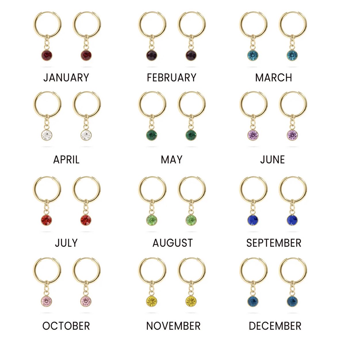 Maevi® Oorbellen met Geboortesteen - Maand: Juli - Kleur: Goud - 18K Goldplated - Hoge Kwaliteit - Birth Stone / Gemstone - Geboorte / Kraamcadeau / Cadeau / Verjaardag - Incl. Luxe Verpakking - Edelsteen - Verkleurt Niet - Oorbel / Oorring