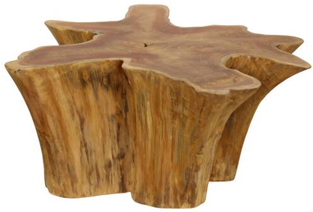 Teakhouten salontafel naturel – 98x98x45 cm