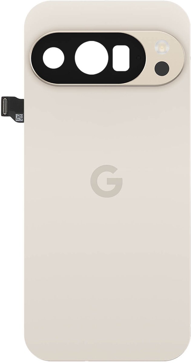 Google, Originele Batterijklep voor Google Pixel 10 Pro met Vooraf Geïnstalleerde Lijm, Wit