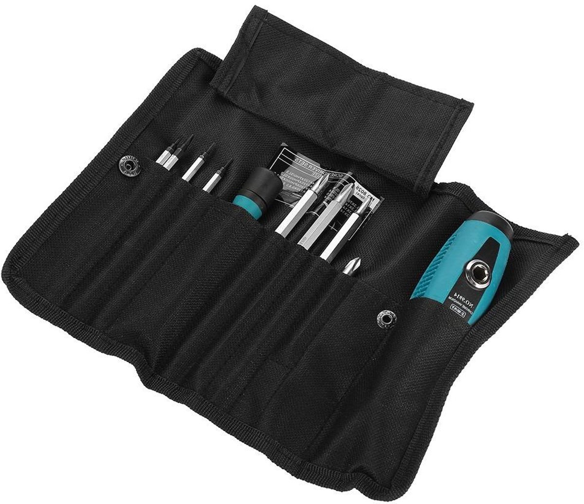 Schroevendraaierset 10 Delen - Handgereedschap Set Reparatie Tool - Doe-het-zelf Reparatie - Magnetische Tips - 10 Stuks - Grijs