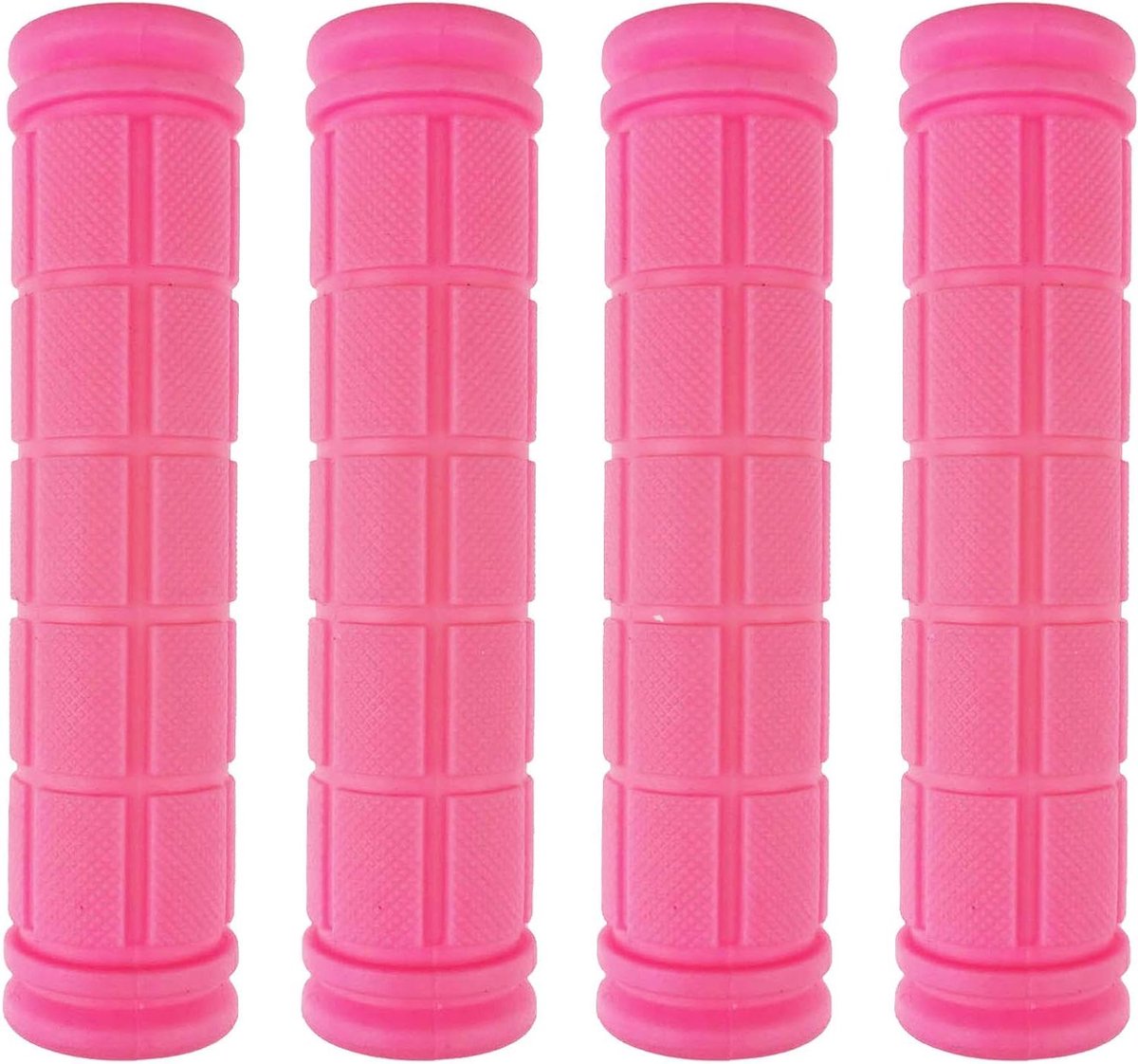 Fietsstuurgrepen - Fietshandgrepen - Comfortabel Fietsen - Antislip Rubber - 12 cm - Roze