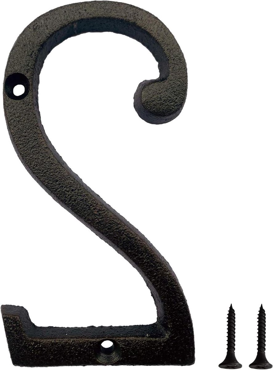 Huisnummer Metaal - Adresnummer Deur - Huis Decoratie - Gietijzer Stevig - 5.5 Inch - Zwart
