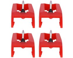 Aiguilles de rechange pour platines vinyles 4 pièces ABS + aluminium - Aiguilles coniques en céramique diamantée pour platines vinyles