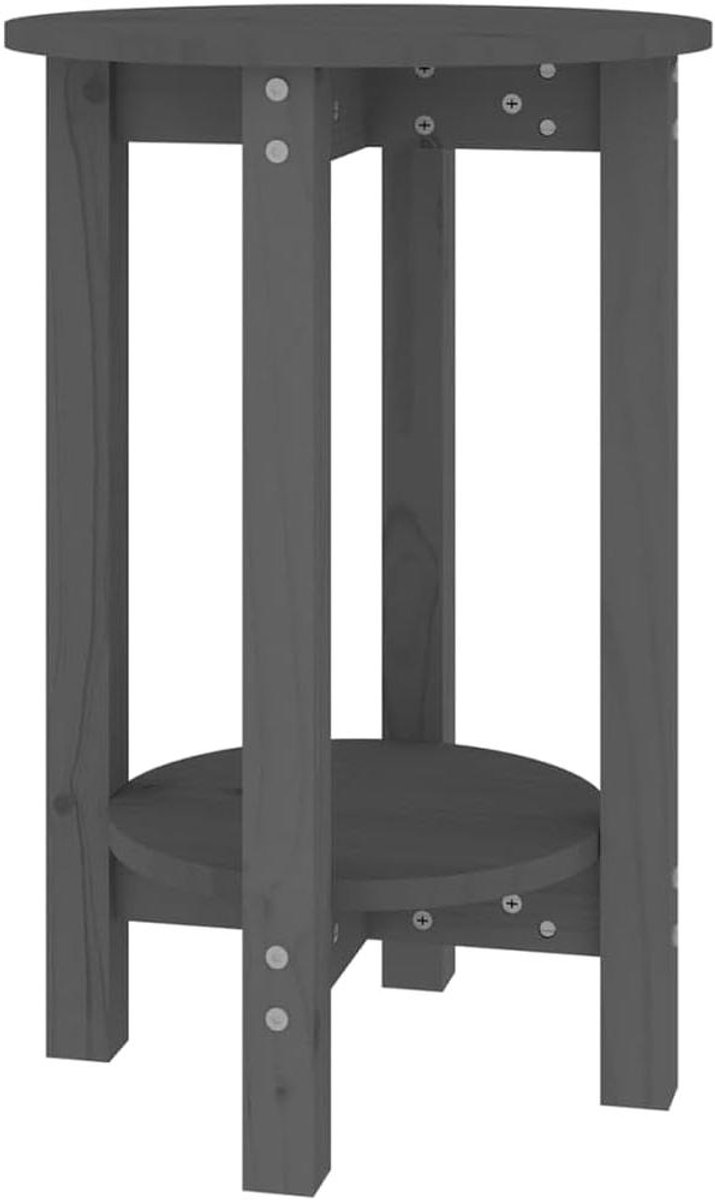 Salontafel Grenenhout - Koffietafel Bijzettafel - Woonkamer Decoratie - Massief Hout - Ø 40x60 cm - Grijs