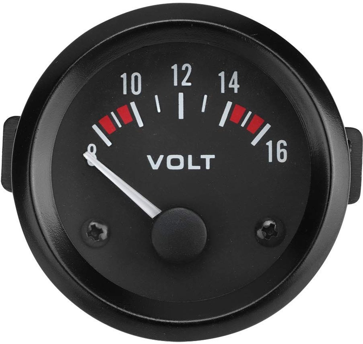 Allecto - Voltmeter 12V - Digitale Voltage Meter - 52mm formaat - Universele toepassing - Auto instrument - Voor voertuigen - Zwart