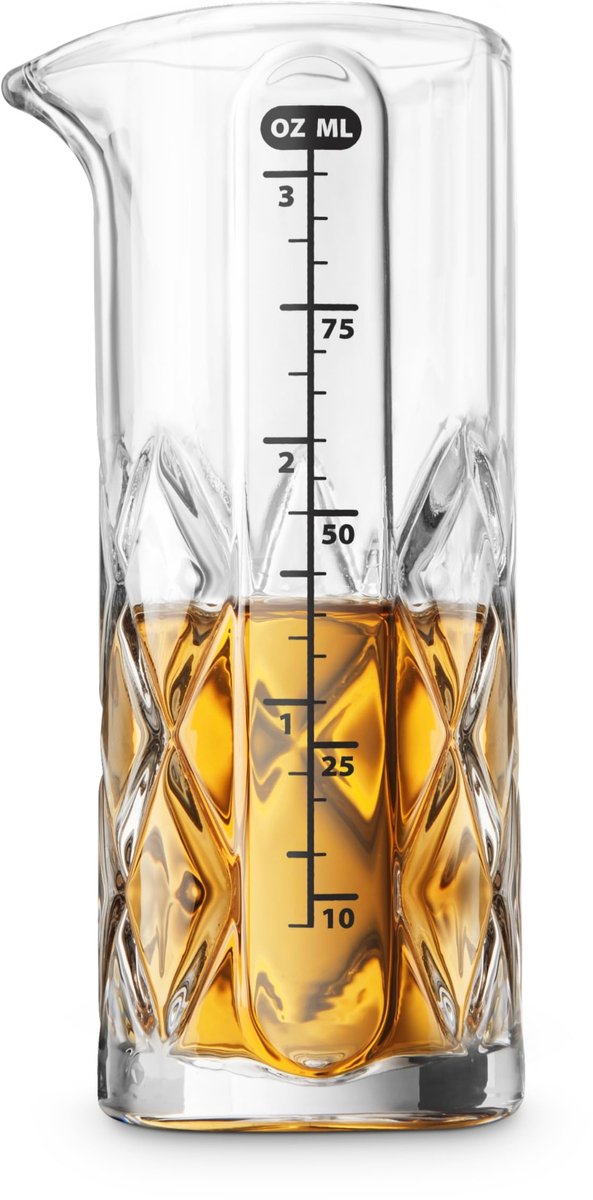 Allecto - Yarai Jigger - Cocktail Menger - Drupvrije Gieter - Helder Glas - Mixen en Toosten - 100ml - Voor de Thuisbar