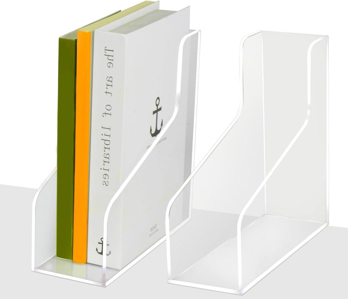 Magazine Houder - Bureau Organizer - Documenten Sorteren - Transparant Acryl - 20 x 20 cm - Transparant