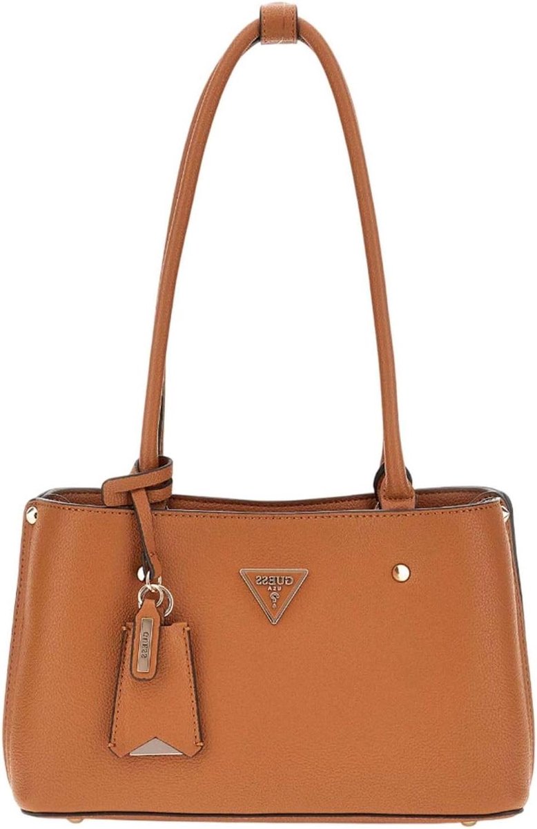 Schoudertas Dames - Handtas Schoudertas - Dagelijks Gebruik - Klep met Knipsluiting - 45 x 35 x 5 cm - Cognac