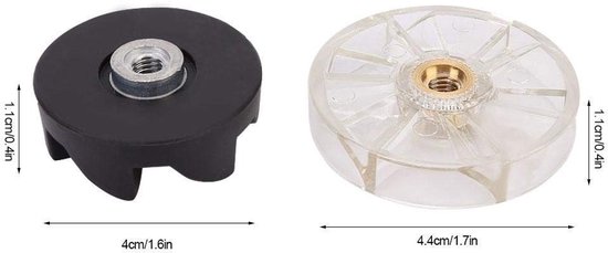 Allecto - Cross Blade Gear Vervangingsonderdelen - 6 Pack - Hoogwaardige kwaliteit - Zwart - Geschikt voor Nutri Bullet - Duurzaam - Ideaal voor mi... van Merkloos — afbeelding 3