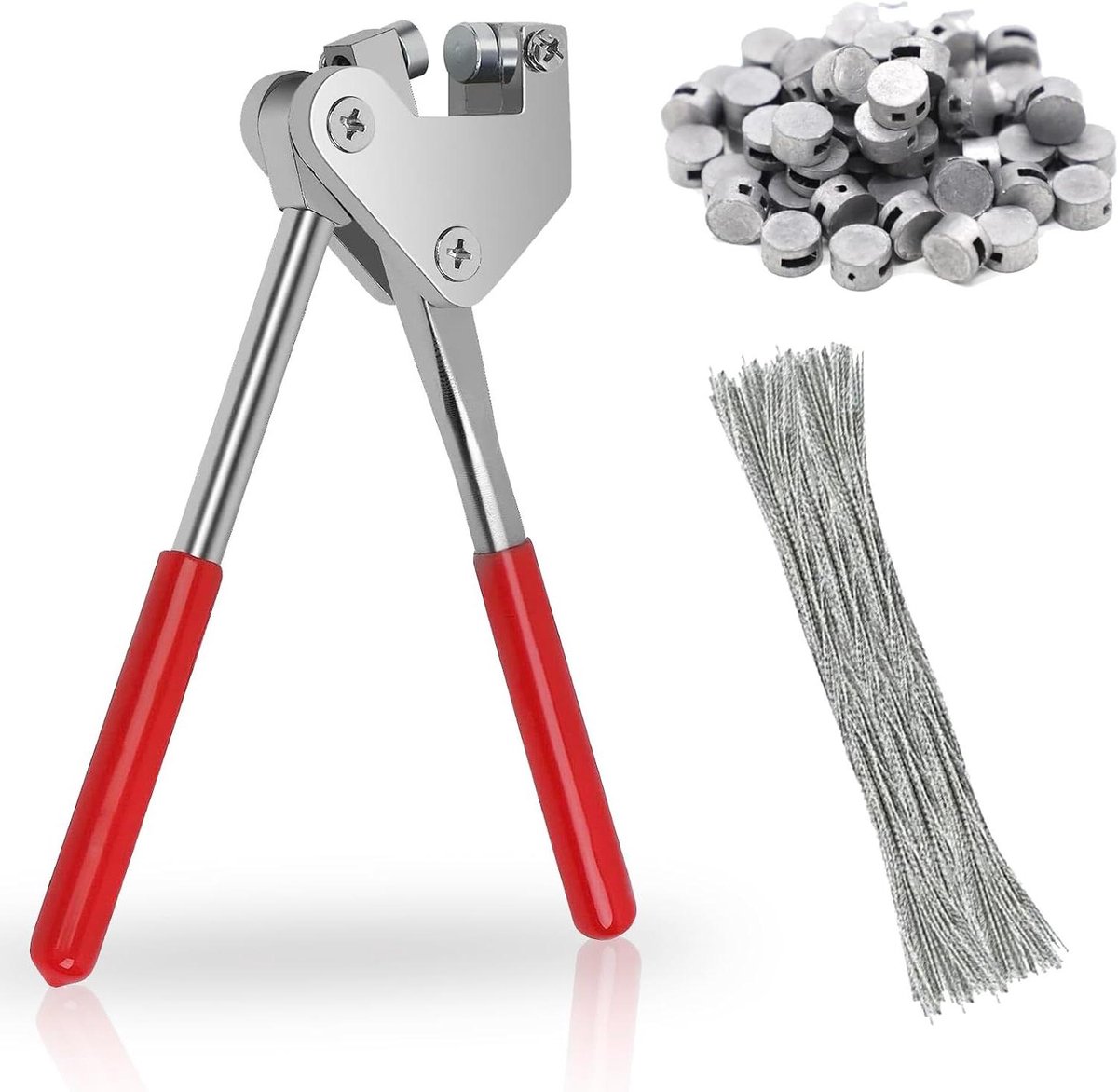 Plomben Tang Set - Verzegel Tang - Veiligheid Verzegelen - Ergonomische Handgreep - 165 mm - Rood