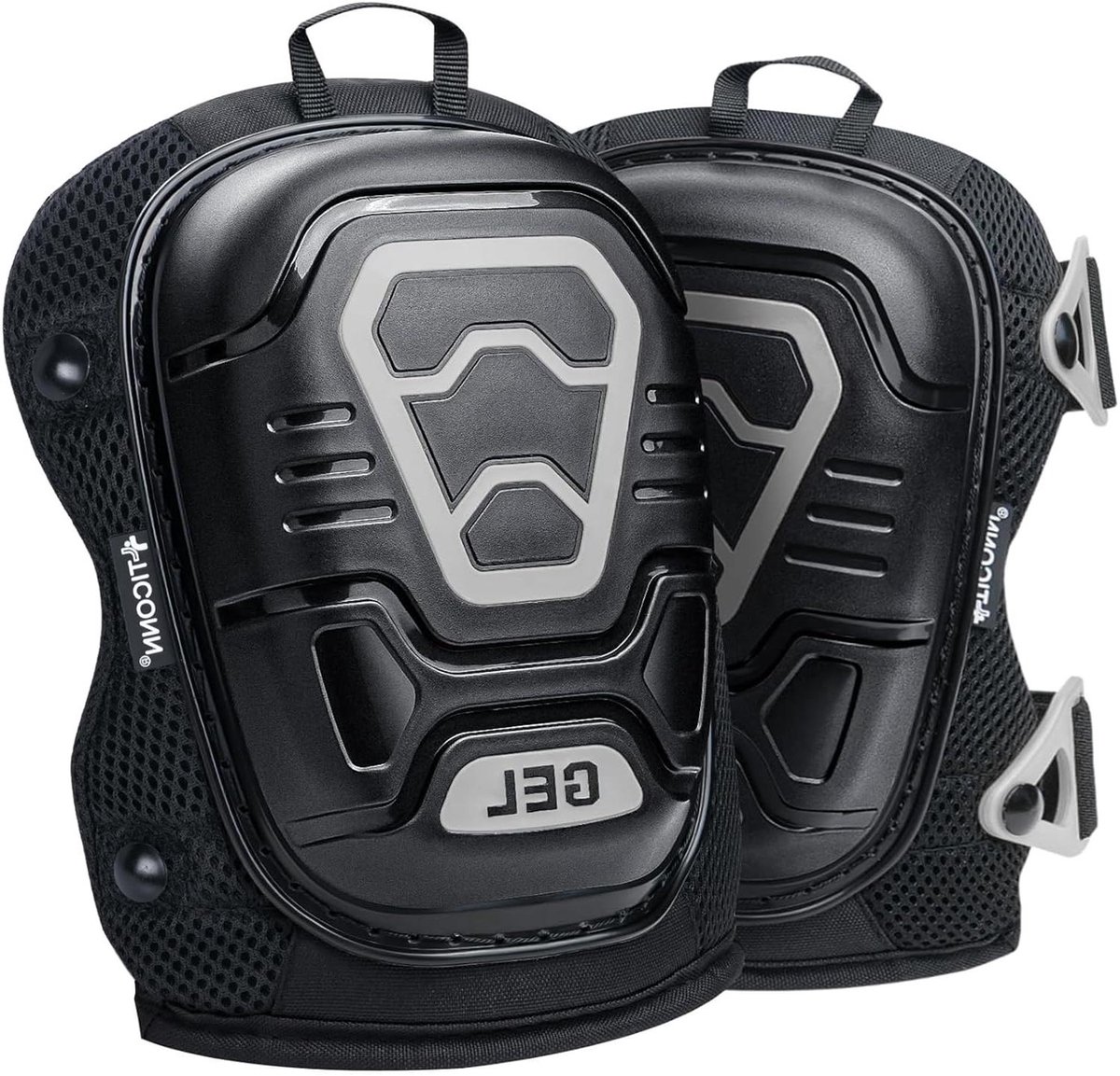 Werk Kniebeschermers - Kneepads Gel Schuim - Bescherming Tijdens Werk - Antislip PP Plastic Schaal - 22.6 x 18 cm
