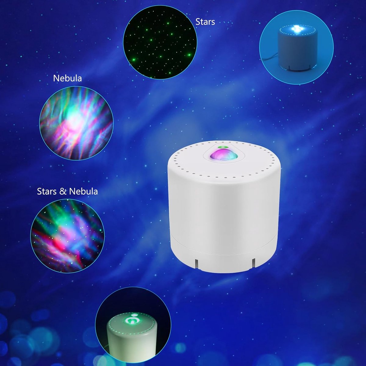 LED Ster Projector, Galaxy Projector met Afstandsbediening, Verstelbare Snelheid en Helderheid Night Light, Kinderen en Volwassen Party Decoratie – foto 3