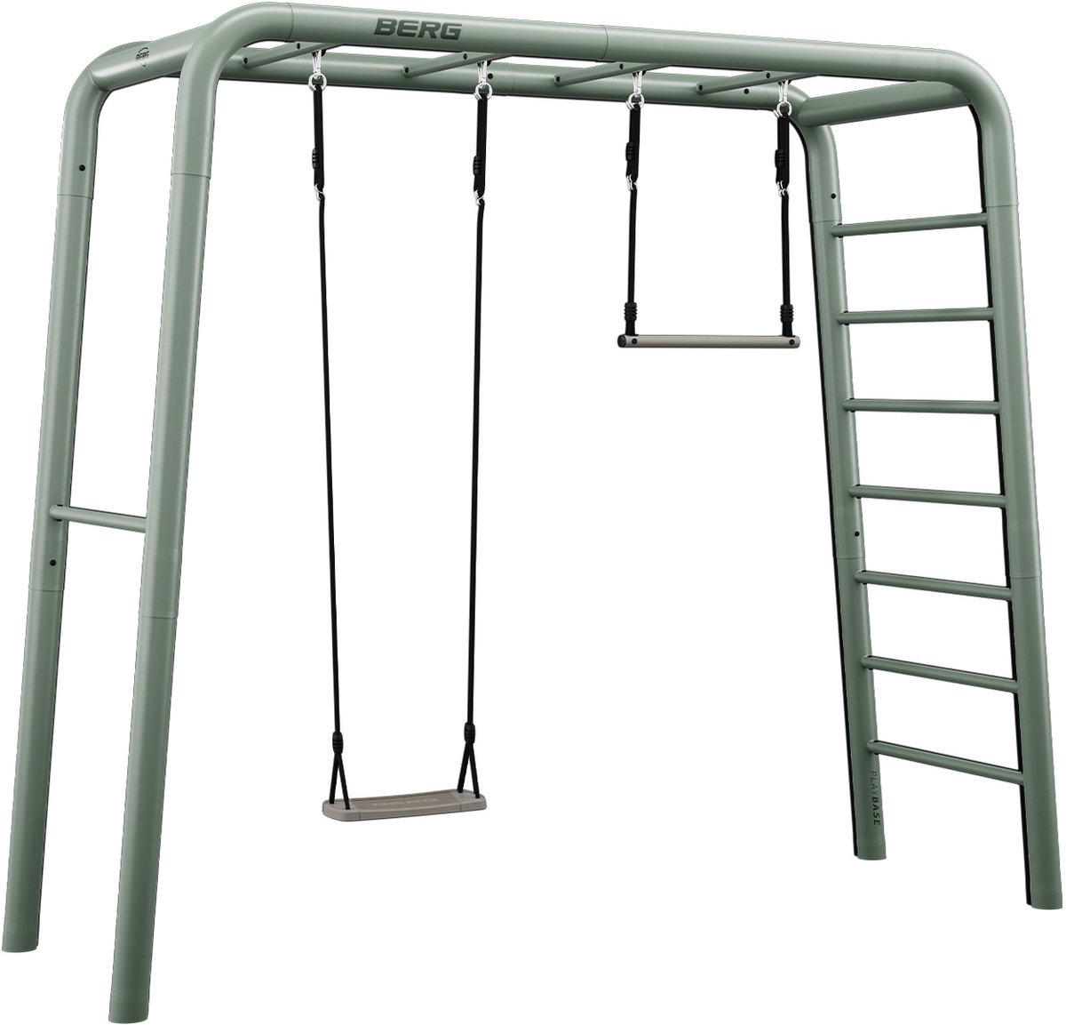 PlayBase Medium Green + Active set, met schommel en trapeze