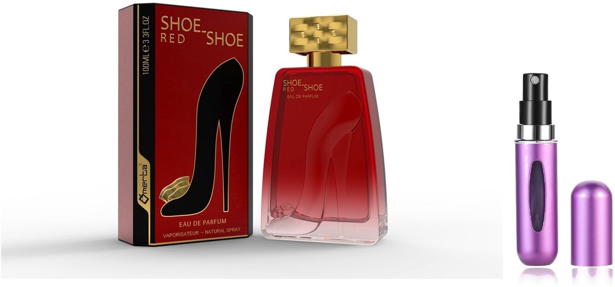 Omerta - Shoe Red - Eau de Parfum - 100 ml inclusief hervulbare tasverstuiver (willekeurige kleur)