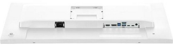 Achterkant van de witte iiyama ProLite monitor met USB-poorten en HDMI-aansluiting.