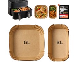 UNBOX Airfryer Bakpapier - Airfryer Accessoires - Bakpapier Airfryer - Airfryer Bakjes voor Philips Dual Airfryer - Bakpapier voor Philips Airfryer 3000/5000 Series - Airfryer Bakjes - 100 Stuks