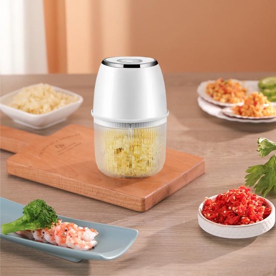 Draagbare Mini Hakker voor Vlees, Babyvoeding, Fruit en Groenten met RVS Mesjes - Ideaal voor Kamperen en Keukengebruik — afbeelding 4