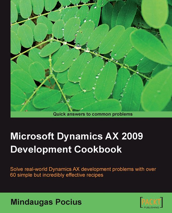 Microsoft Dynamics AX 2009 Development Cookbook - cover