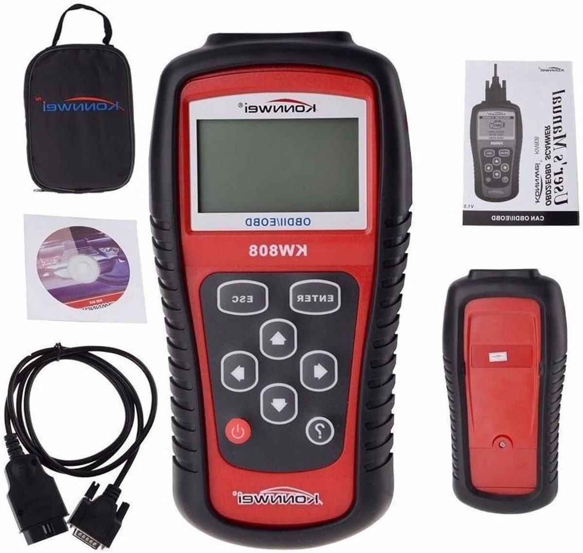 Auto Scanner - OBD2 Diagnose - Motor Controleren - DTC Definities - 2.8 Inch Scherm - Zwart