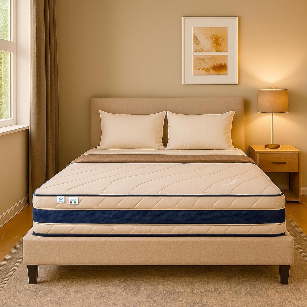 Traagschuim Matras - Comfort Matras - Goede Nachtrust - Hypoallergeen - 180 x 200 cm - Wit