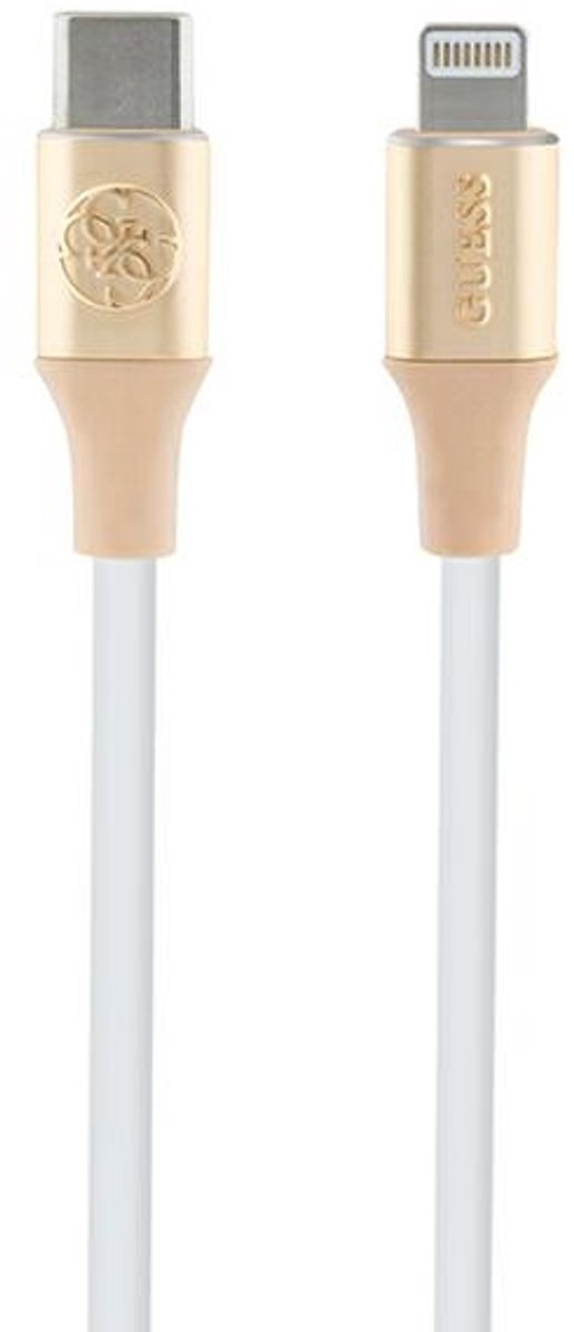Guess - Ebossed - Logo USB-C/Lightning-kabel 1,5 m snelladen - goud