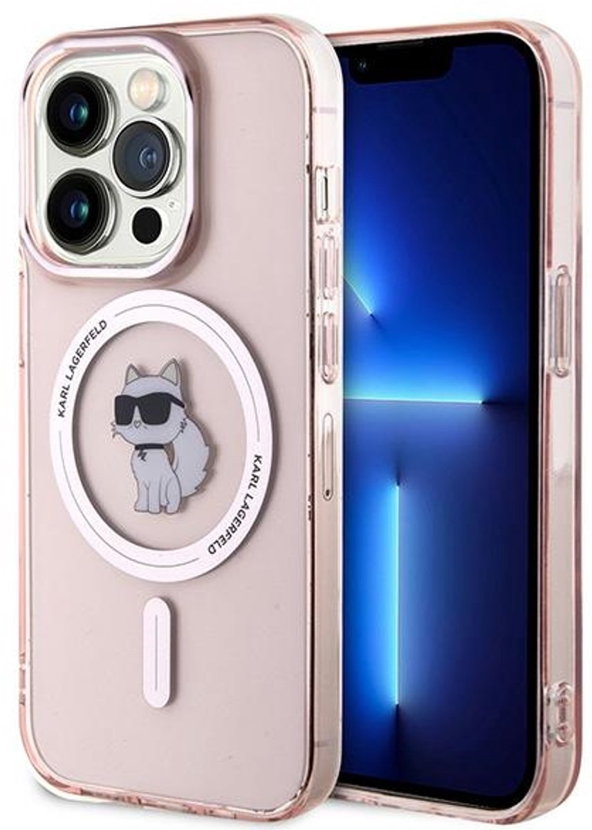 Karl - Lagerfeld - IML Choupette MagSafe hoesje voor iPhone - 14 - Pro - Max - roze