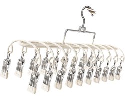 Wasknijpers - Draagbaar en voor op reis - Inclusief 20 roestvrijstalen wasknijpers - Roestvrijstalen waslijn voor het drogen van sokken en ondergoed - Winddicht - Afmetingen 36.5 x 22.5 cm