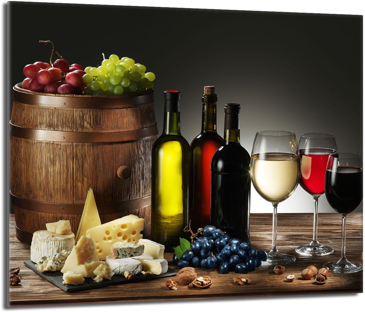 TMK ArtDeko Serie - Beschermplaat kookplaat - 60x52 cm - Gehard Glas - Antibacterieel