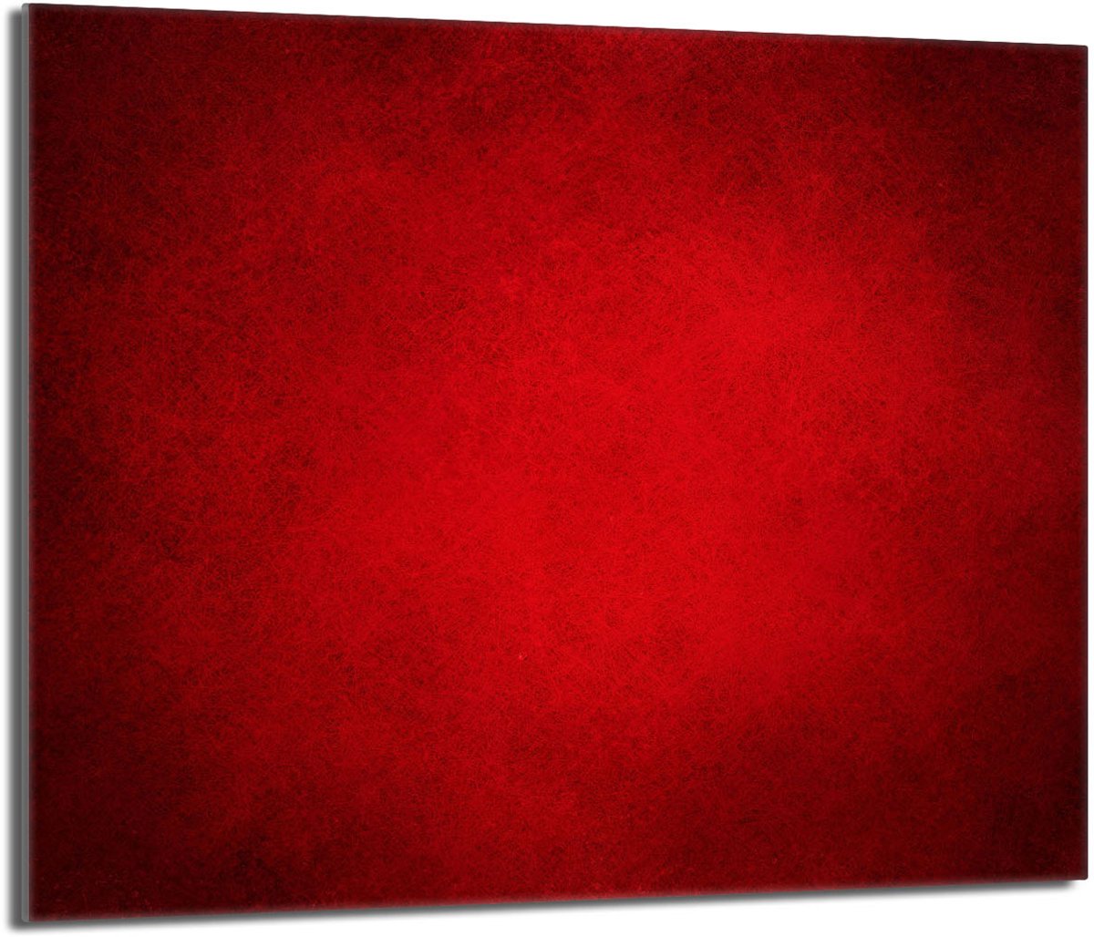 TMK ArtDeko - Beschermende Glazen Plaat - 60x52 cm - Rood