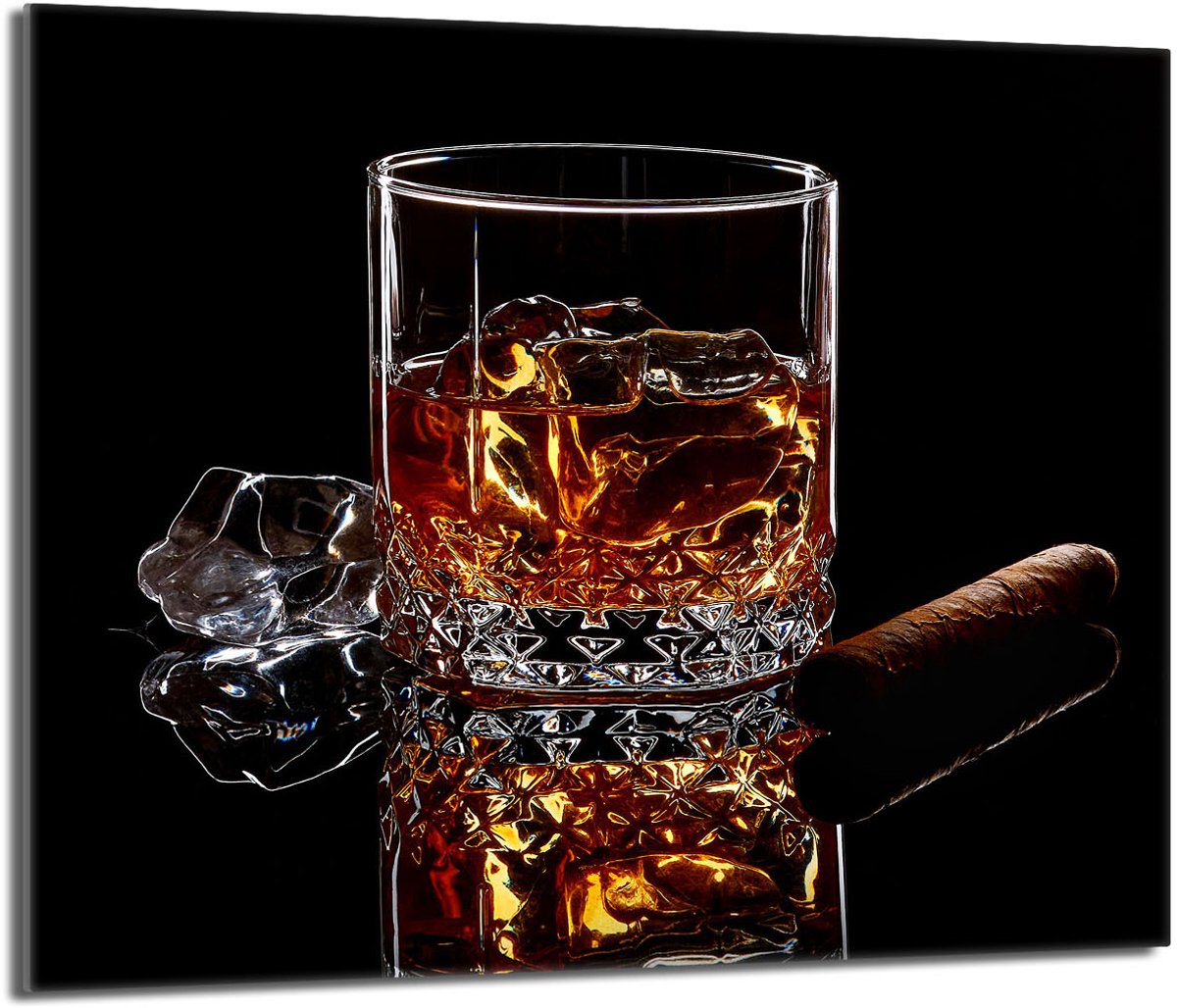TMK ArtDeko 60x52 Serie - Glas Beschermplaat - Whisky - Multifunctioneel - Veiligheidsglas