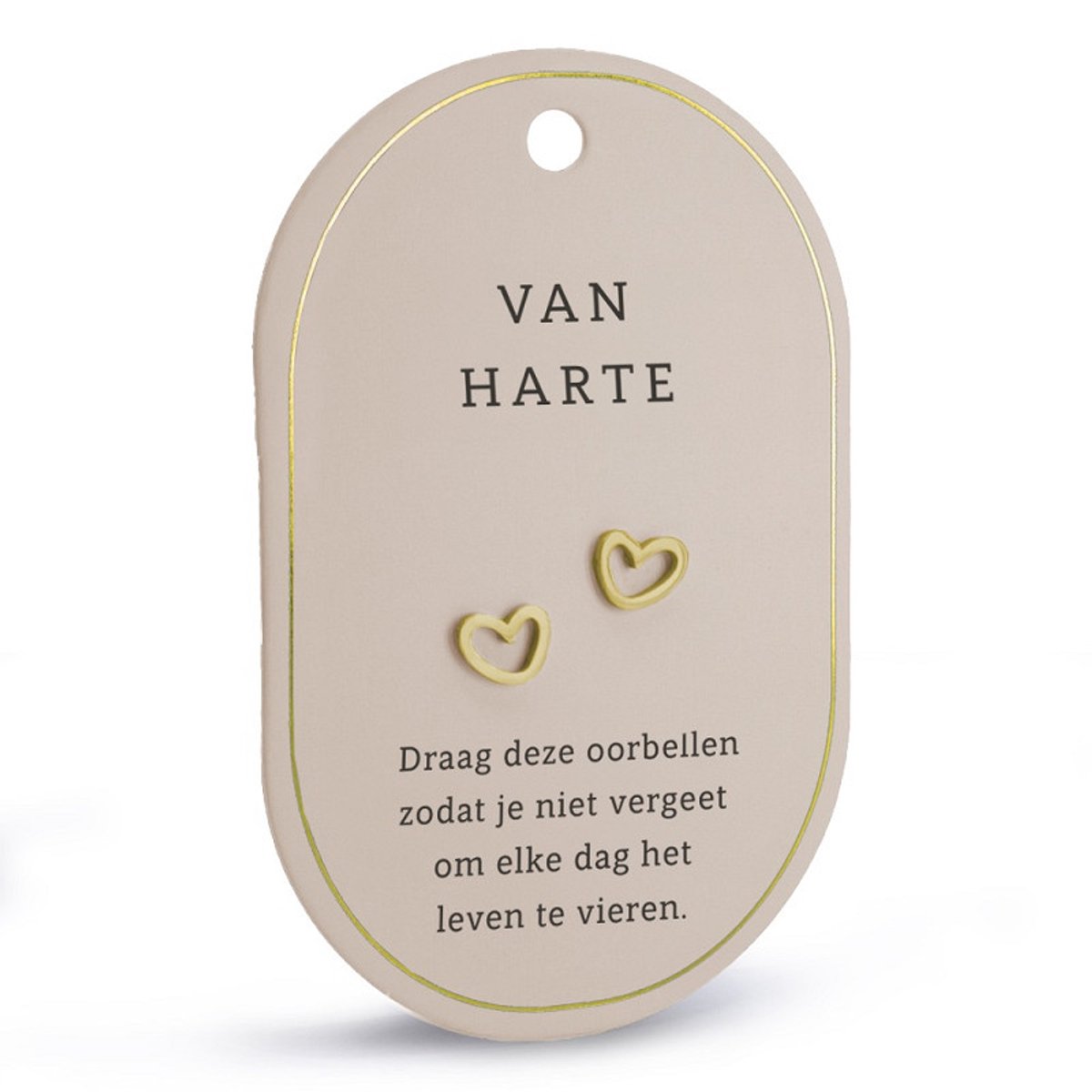 Oorbellen - Van harte goudkleurig