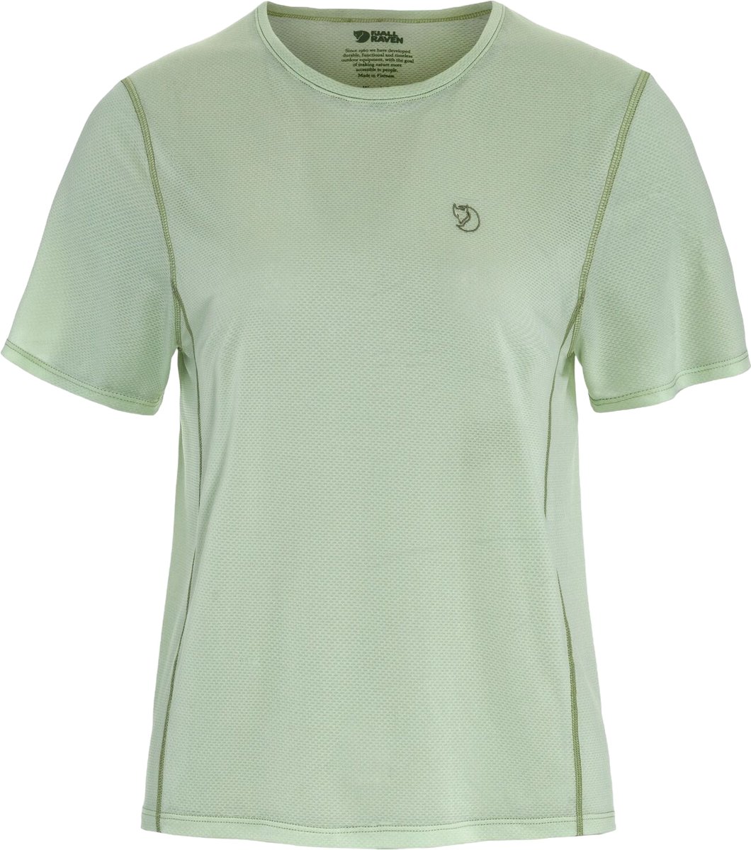 Fjällräven Abisko Lite T-Shirt Dames Korte mouw Soft Jade Groen