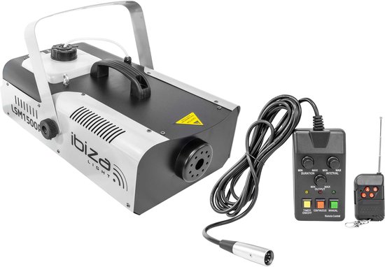 Ibiza Light - LSM1500PRO | Machine à fumée professionnelle programmable avec DMX - 1500W