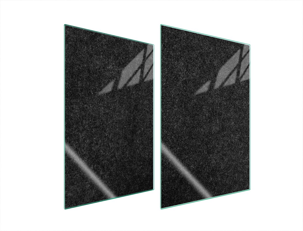 TMK ArtDeko - Glazen Beschermplaat - 2x 35x52 cm - Veelkleurig - Gehakt Glas