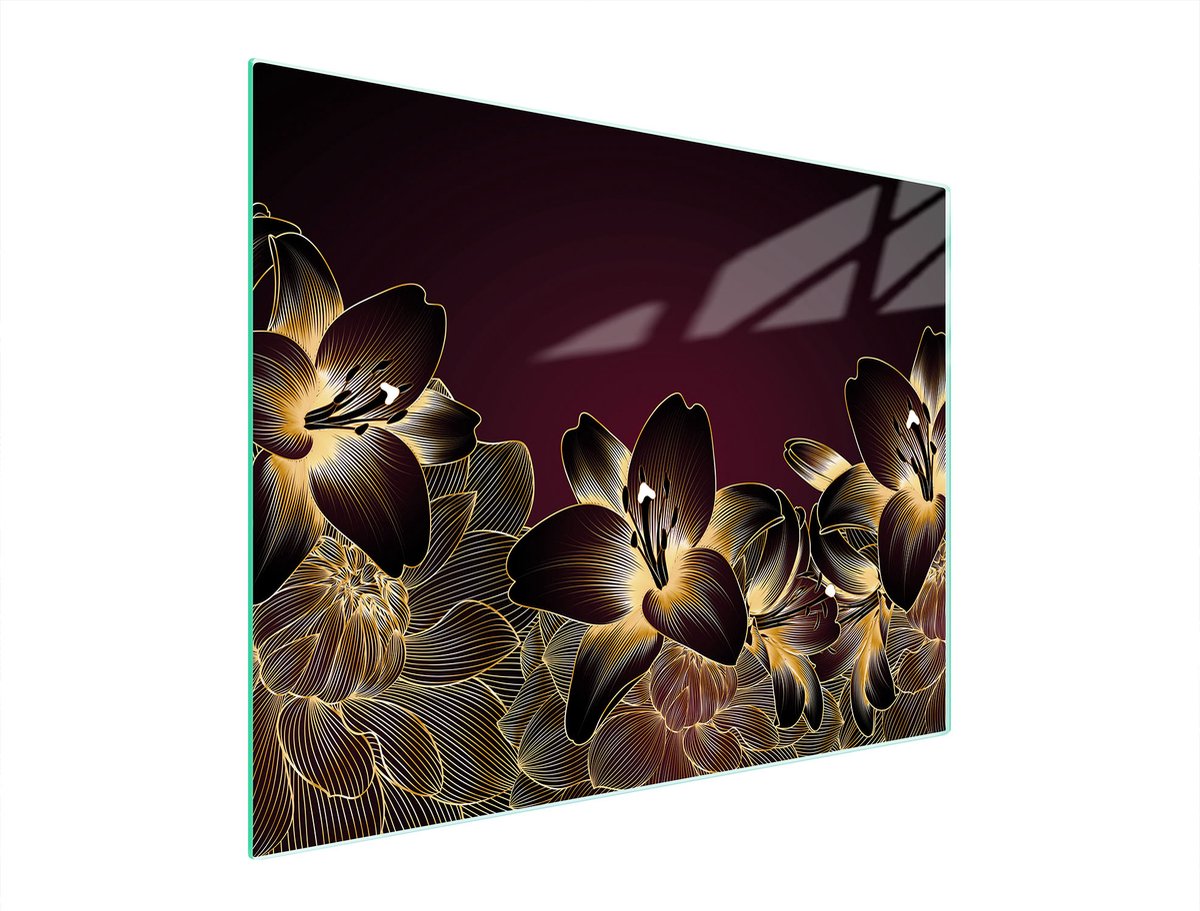 TMK ArtDeko Serie - Snijplank - 52x40 cm - Glas - Orchidee