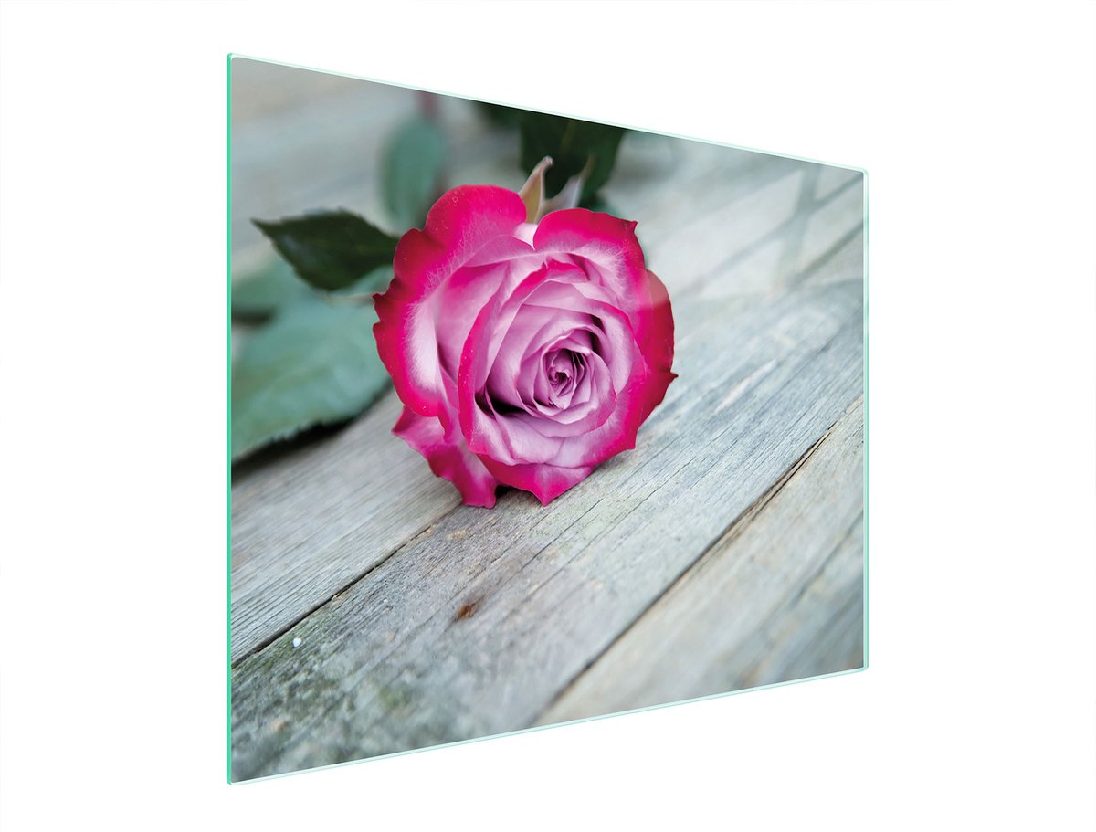 TMK ArtDeko - Snijplank - Glas - 52x40 cm - Róża