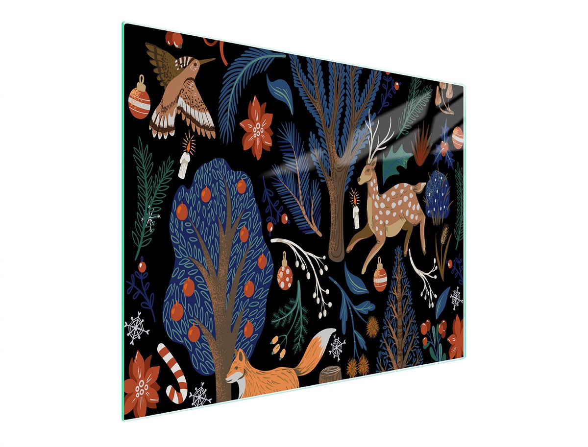 TMK ArtDeko - Snijplank - 52x30 cm - Dierenmotief - Gehard Glas