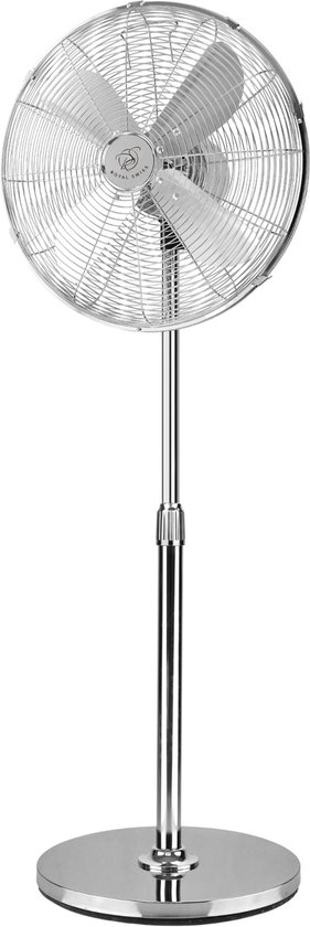 Statiefventilator 40 cm metalen ventilator 3 snelheden verstelbaar oscillatie staand 50W Royal Swiss