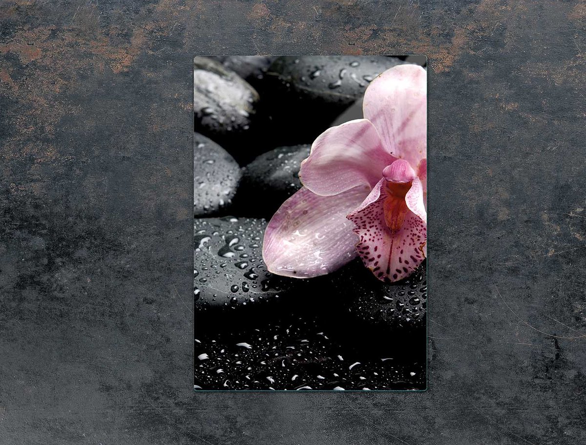 TMK ArtDeko - Snijplank van Gehard Glas - 35x52 cm - Orchidee