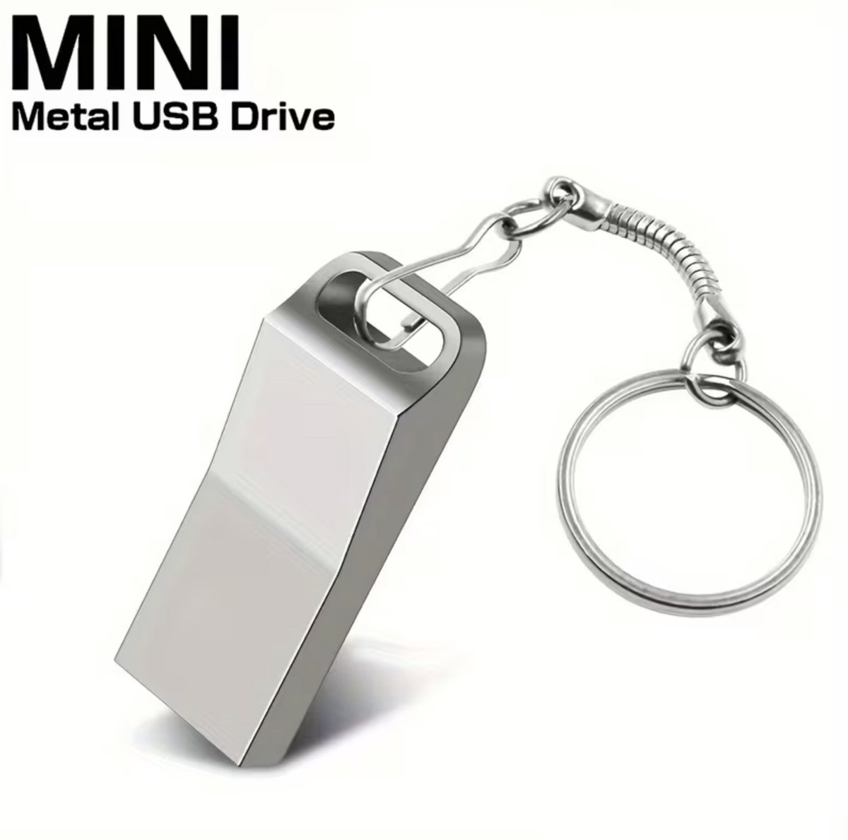 USB Stick 8GB Zilver – USB 2.0 Flash Drive – Compacte Geheugenstick – Universele USB Opslag voor PC, Laptop & Auto